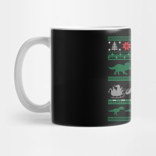 Christmas Dinosaur Tree Rex T-Rex Ugly Christmas Sweater Style Mug